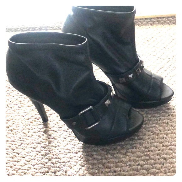 open toe short boots